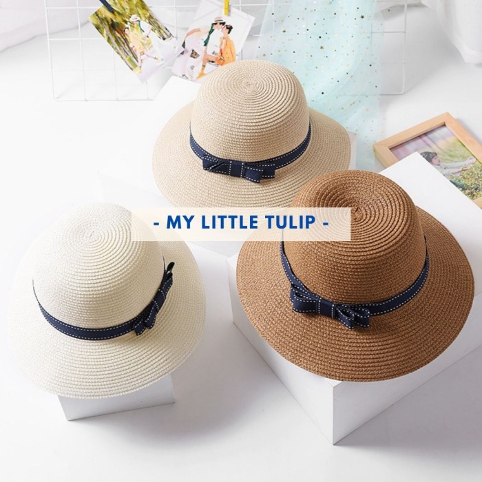 Topi Topi Jerami Pendek / Topi Simple Casual Keren Topi Cewek Fashion Keren