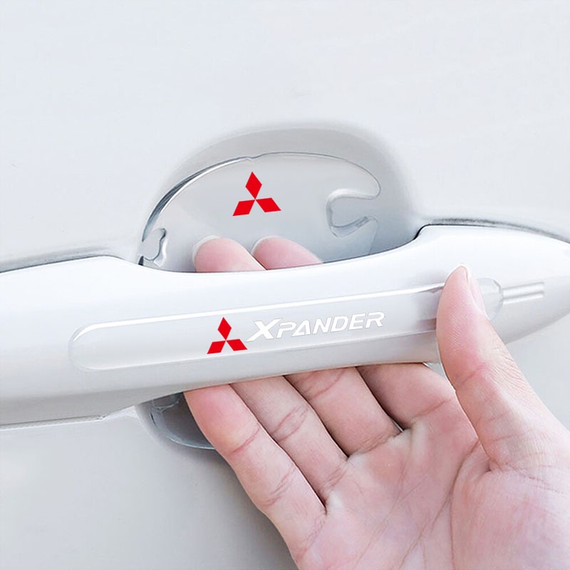 Mitsubishi Xpander Door Handle Protection Mobil Inner Door Bowl Transparan anti Gores Stiker Pelindung Pintu Aksesoris anti Tabrak