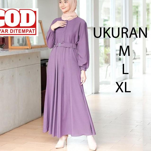 SETELAN BAJU GAMIS REMAJA WANITA SANTAI MUSLIM MUSLIMAH PESTA SYAR"I MOSCREPE KEKINIAN ANJANI DRESS 