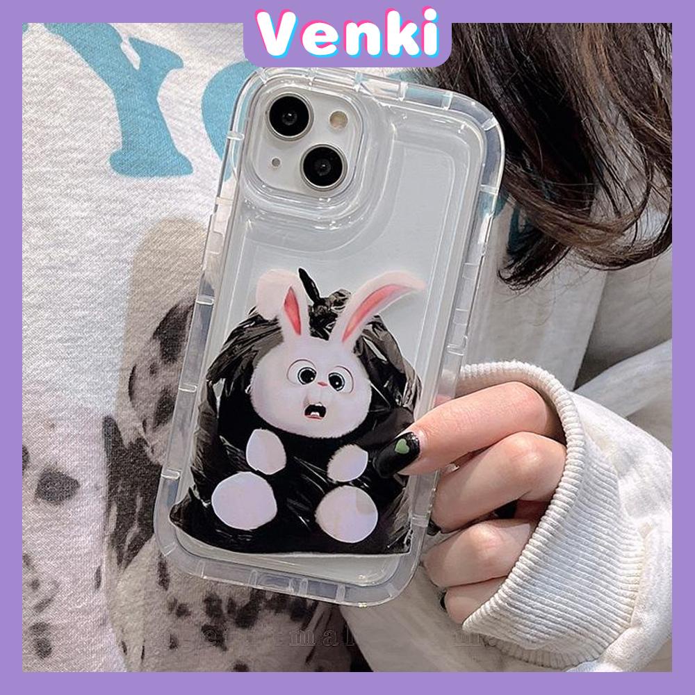 Case For iPhone 14 Pro Max TPU Soft Jelly Airbag Clear Case Cute Cartoon Rabbit Camera Protection Shockproof For iPhone 14 13 12 11 Plus Pro Max 7 Plus X XR