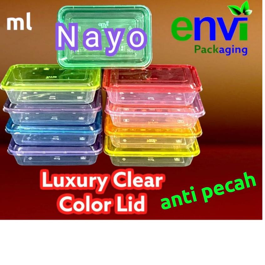 COD ✔️⭐ Kotak plastik thinwall 750 ml WARNA Envi (25pcs)/ Kotak makan / Thinwall kotak