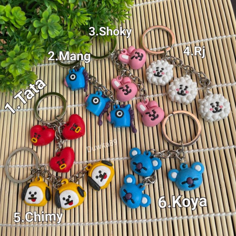 GANTUNGAN KUNCI PREMIUM TEBAL BTS/BT21 KPOP (1 PCS)