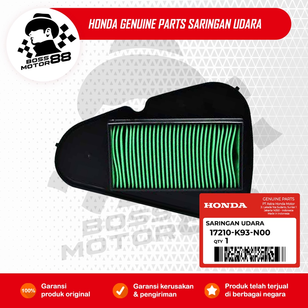 17210K93N00 Honda Filter Udara Motor Scoopy K93 Original