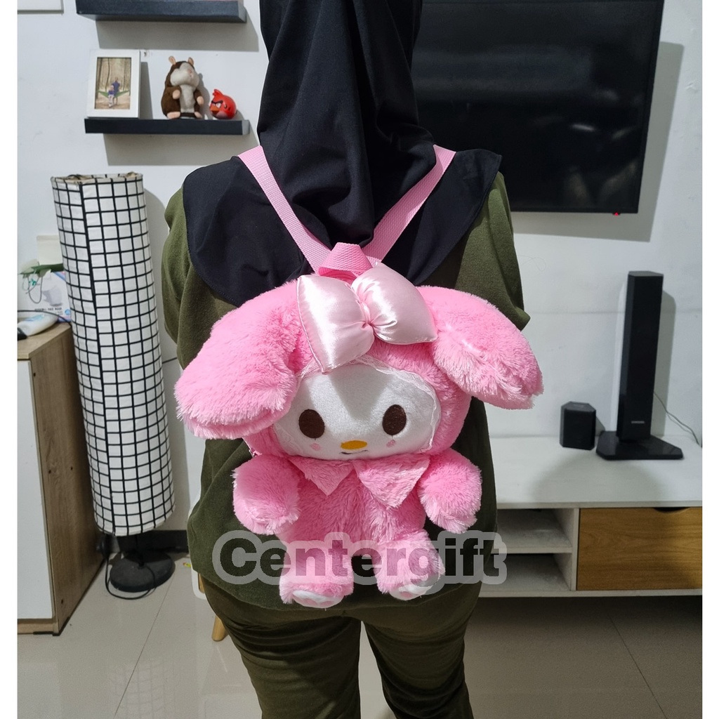 Tas Boneka Karakter Melody Ransel Wanita Kelinci Cute Bordir Ransel Anak Melody