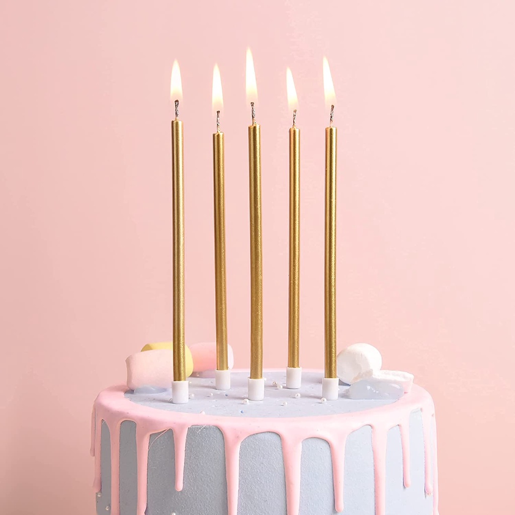 Yamata Liilin Ulang Tahun / Lilin Pensil Gold / Lilin Cake Ulang Tahun / Peralatan Pesta / Lilin Pesta