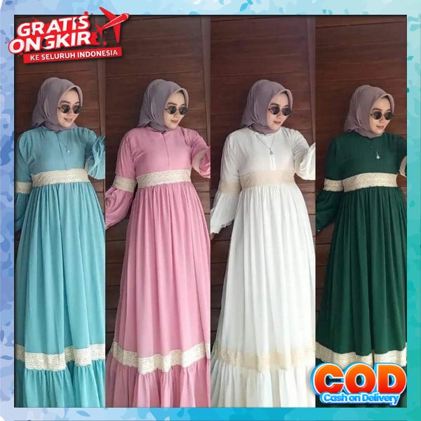 Dres Gsmis Dress Muslimah Ghamis Ibu2 Wanita Gsmis Wsnita Kekinian Baj Ghms Sarii Baju Lebaran Elega