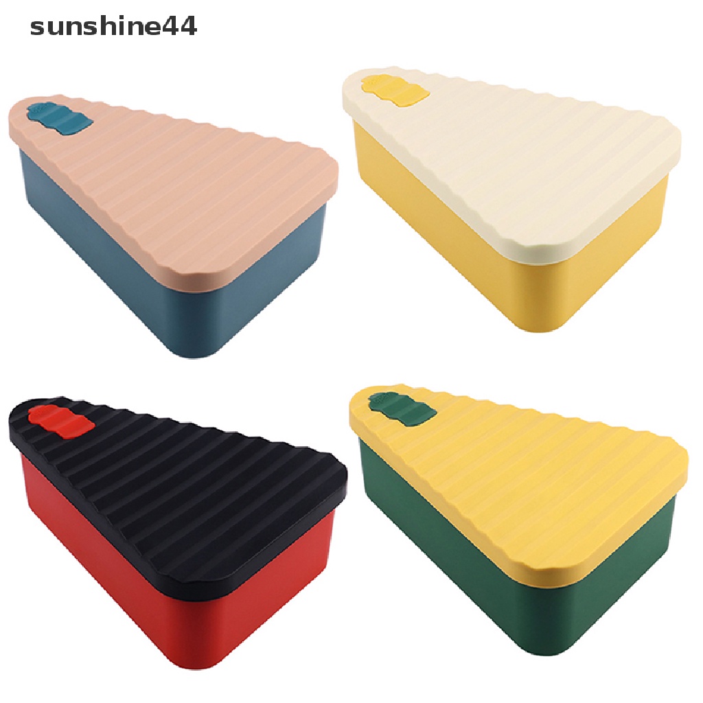 Sunshine 1Pc Reusable Silicone Pizza Box Wadah Pizza Portable Segitiga.