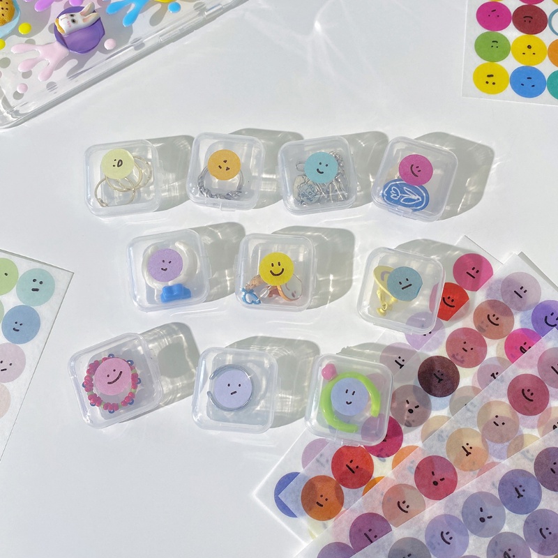 [Hot Sale] Kotak Plastik Persegi Mini Transparan/Wadah Kemasan Perhiasan Organizer Untuk Cincin, Anting, Manik-Manik, Kancing/5Kisi Kompartemen Wadah Plastik