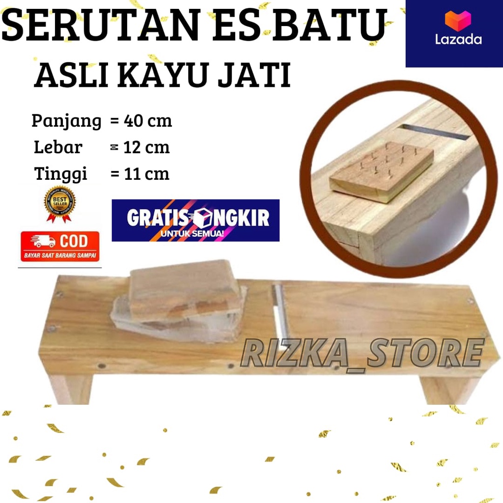 TERLARIS PARUTAN ES BATU MANUAL KAYU JATI / ALAT SERUT ES BATU / SERUTAN ES KAYU / ALAT PARUT ES DOG