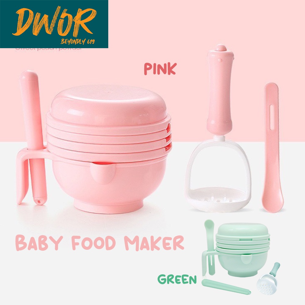 Baby Food Maker 9 IN 1 Grinding Bowl Alat Pembuat Makanan Bayi Anak MPASI 9pcs BPA FREE