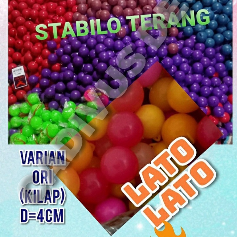 LATO LATO - LATTO - uk 4CM - WARNA - NYALA GLOW IN THE DARK - MAINAN JADUL