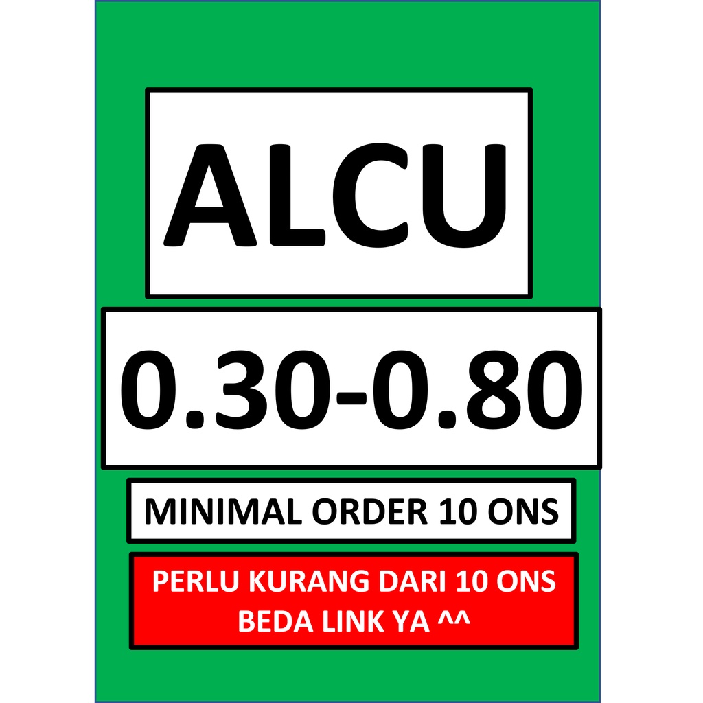 Kawat Alcu 0.30-0.80 - Min 10 Ons - Harga Per Ons - Alumunium Campur Tembaga