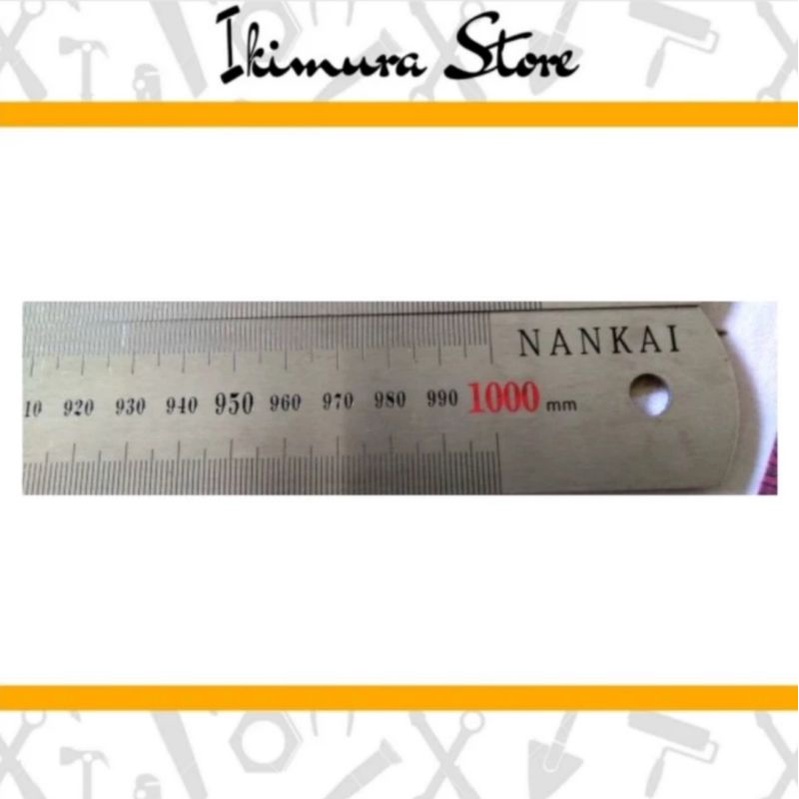 NANKAI Penggaris Stainless Steel 100cm / 100 cm