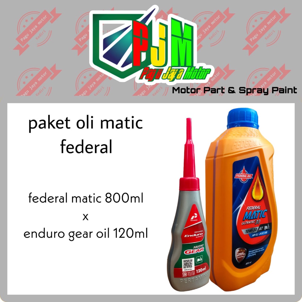 Paket Oli mesin federal matic isi 0.8ml 10w-30 api sl jaso mb