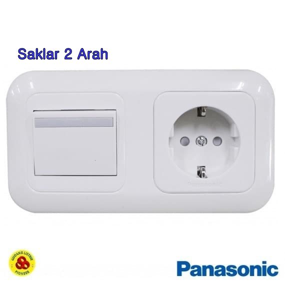 Panasonic Stop Kontak CP + Saklar Hotel 1 Gang WEJP11212 WEJ5542 Putih