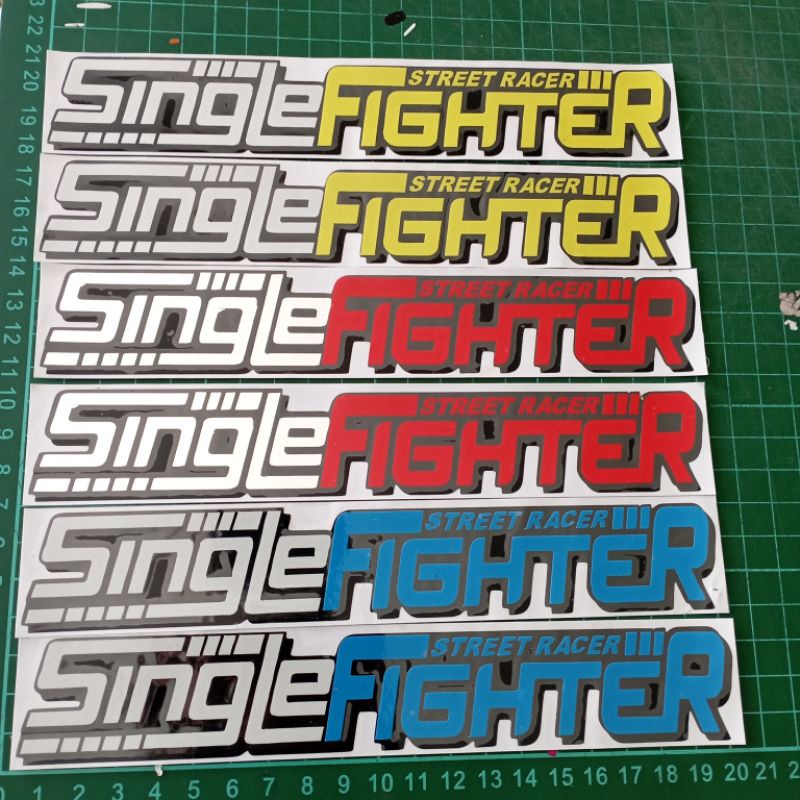 Stiker Cutting Single Fighter