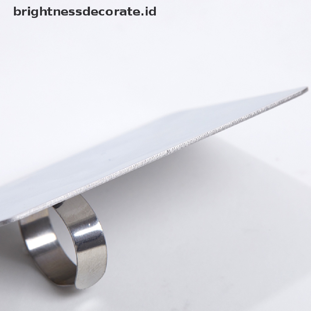 [Birth] Cincin Jari Warna Palet Plat Stainless Steel Make Up Cream Foundation Palette [ID]