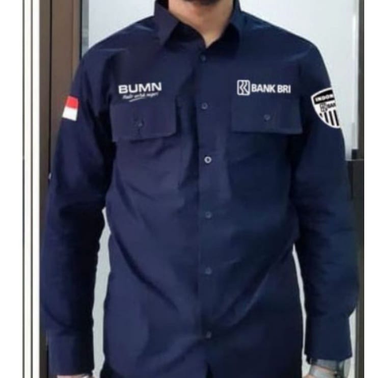 Kemeja bumn bri seragam bumn bri baju bumn bri lengan panjang