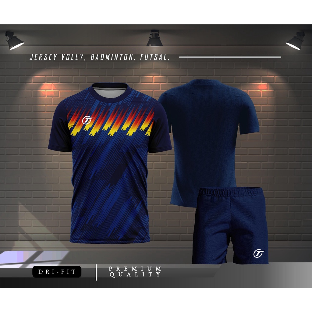 SETELAN KAOS BOLA PRINTING // BAJU BOLA DEWASA // BAJU FUTSAL  /JERSEY TEAM /JERSEY VOLY BADMINTON