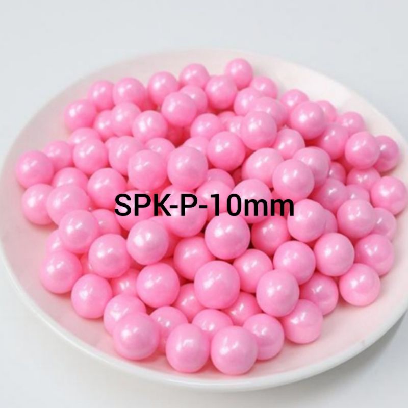 

SPK-P-10MM SPRINKLES/SUGAR BEADS /SPRINKEL PINK MERAH MUDA 10MM
