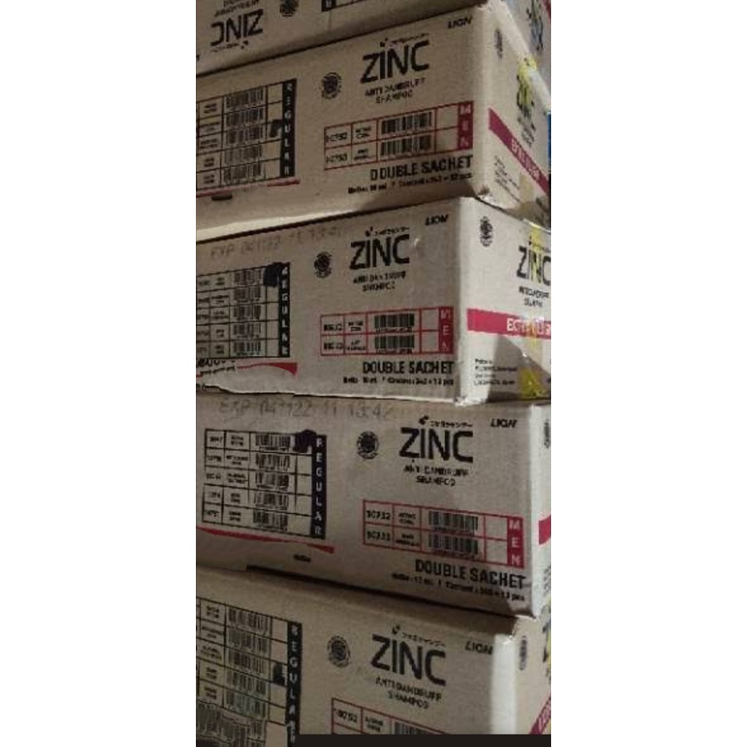 Sampo zinc shampo sachet dus karton