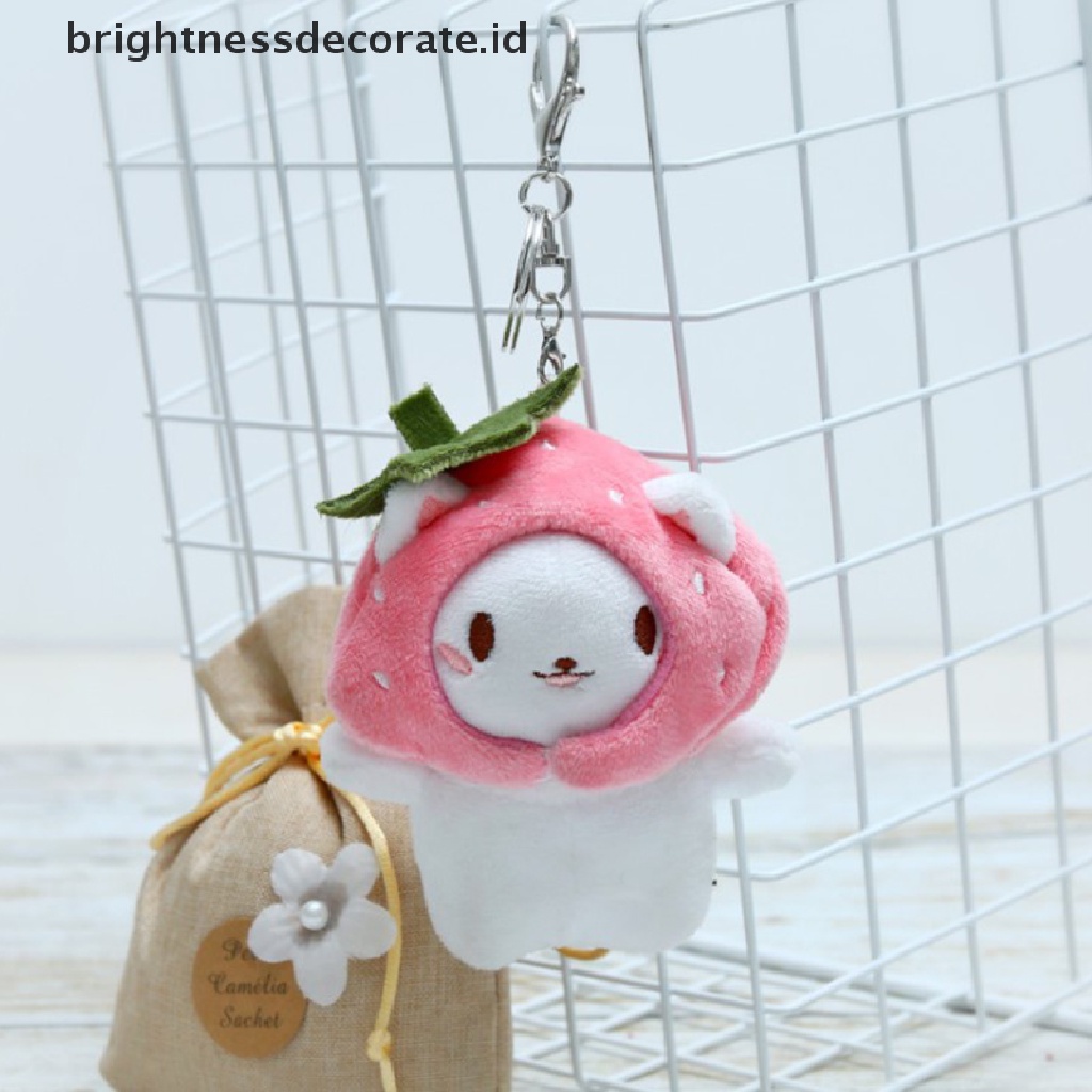 [Birth] 1pc Panda Kecil Plush Taiyaki Ikan Lucu Gantungan Kunci Mainan Lembut Plushie Keychain [ID]