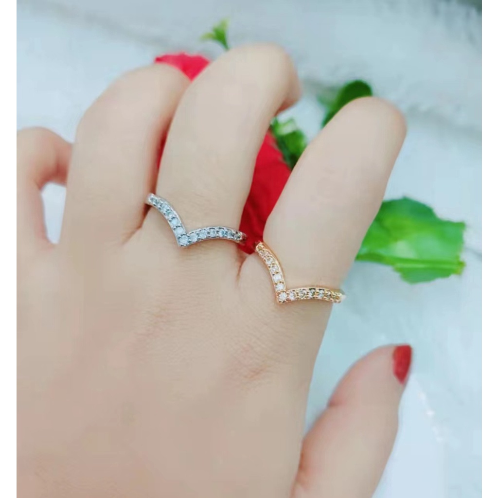 Cincin Xuping Mata Full Lapis Emas Perhiasan Wanita P09/P10