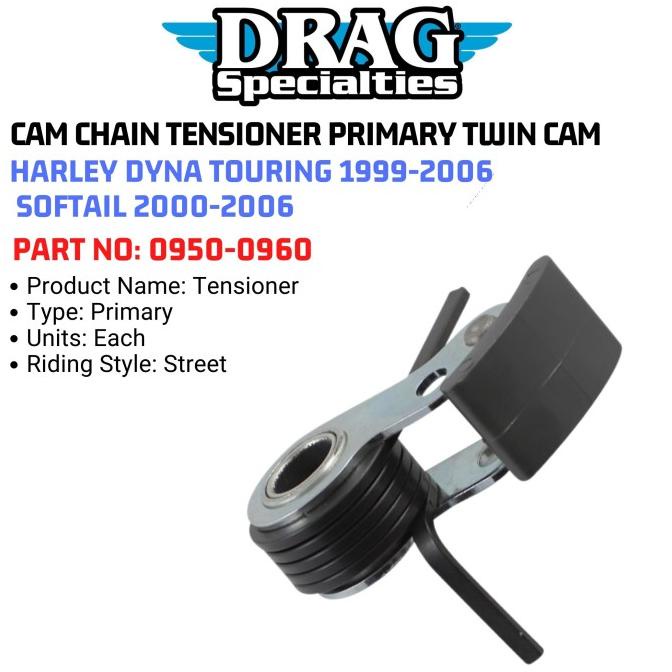 Drag Cam Chain Tensioner Primary Twin Cam Harley Dyna Fl Fx 0950-0960