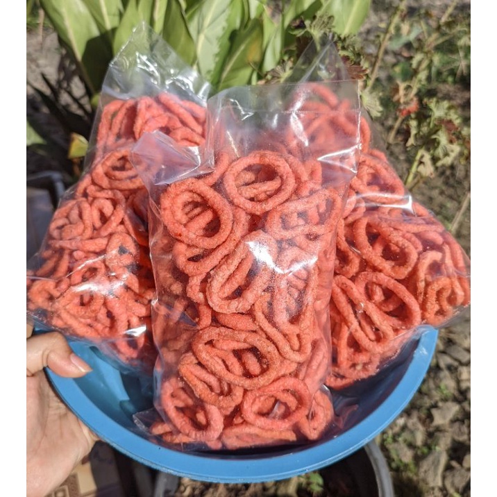 

Lanting singkong merah/lanting merah manis/klanting khas cilacap