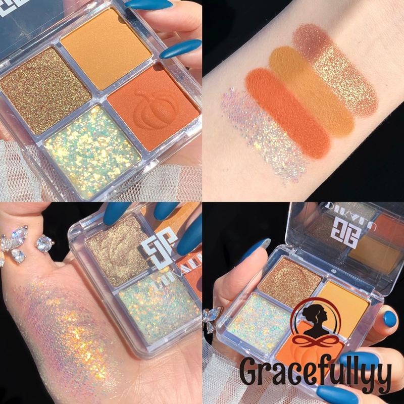 [COD]DIKALU Eyeshadow Pallete Korea Matte Palet 4 Warna Waterproof Giltter High Pigment Easy To Blend Lasting-GY