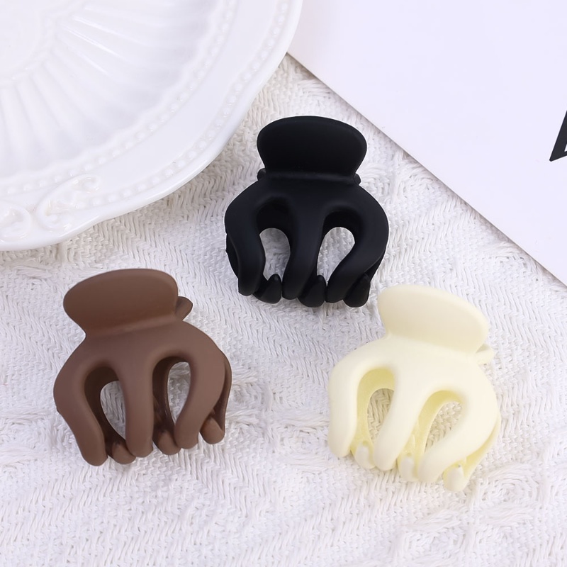 [Harga Grosir] Gadis Manis Aksesoris Rambut Hias Akrilik Mini Wanita Rambut Pin Vintage Tinggi Ponytail Grab Clip Warna Solid Ponytail Kepang Tetap Klip