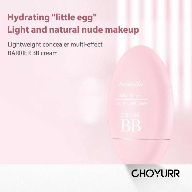 【COD】BB Cream Pink Egg Super Moisturizing Liquid Foundation Makeup Base Perfect Repair Clarity Beauty Pelembab Kontrol Minyak Conceale-CH