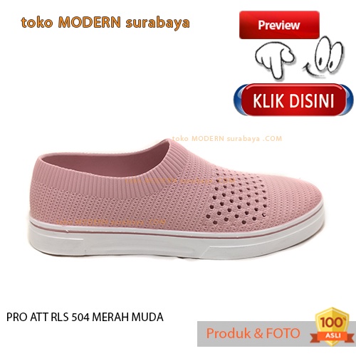 Sepatu wanita sepatu casual slip on karet PRO ATT RLS 504