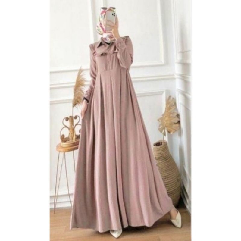 PONI DRESS CRINKLE AIRFLOW//GAMIS CRINKLE AIRFLOW FASHION MUSLIMAH MASA KINI