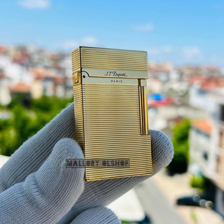 Korek Api S.t Dupont Gold Garis Super Premium