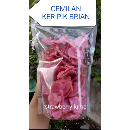

keripik pisang strawberry lumer