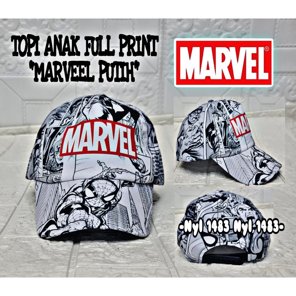 &quot;aurabagss&quot; - Topi Baseball Anak Laki-Laki Cowok Model Terbaru Kartun Karakter Spiderman Super Hero