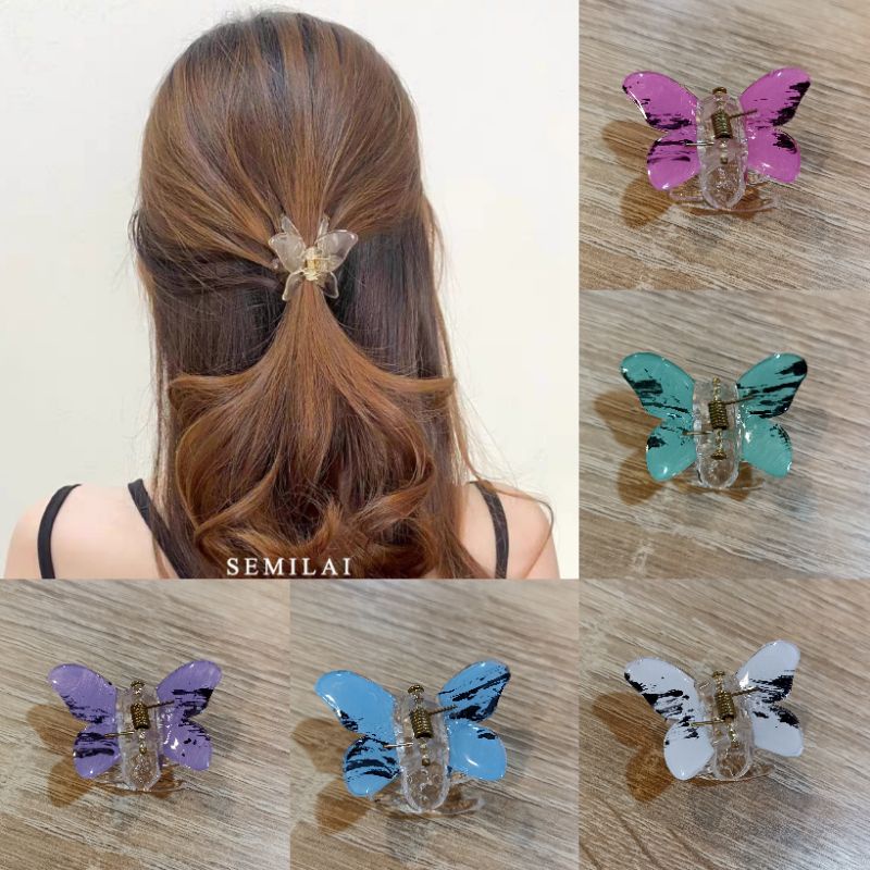 Jepit Anak Model Kupu Kupu 4cm Jepit Rambut Korea Jepitan Ponytail Butterfly Hair Claw Clips