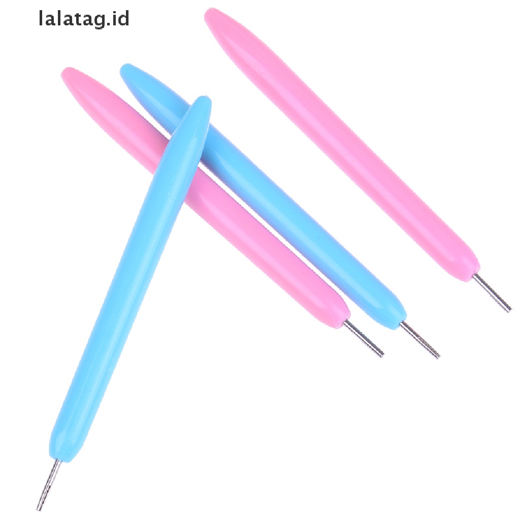 [lalatag] 2x Alat Kertas quilling slotted Plastik Kerajinan origami paper quilling rolling pens [ID]