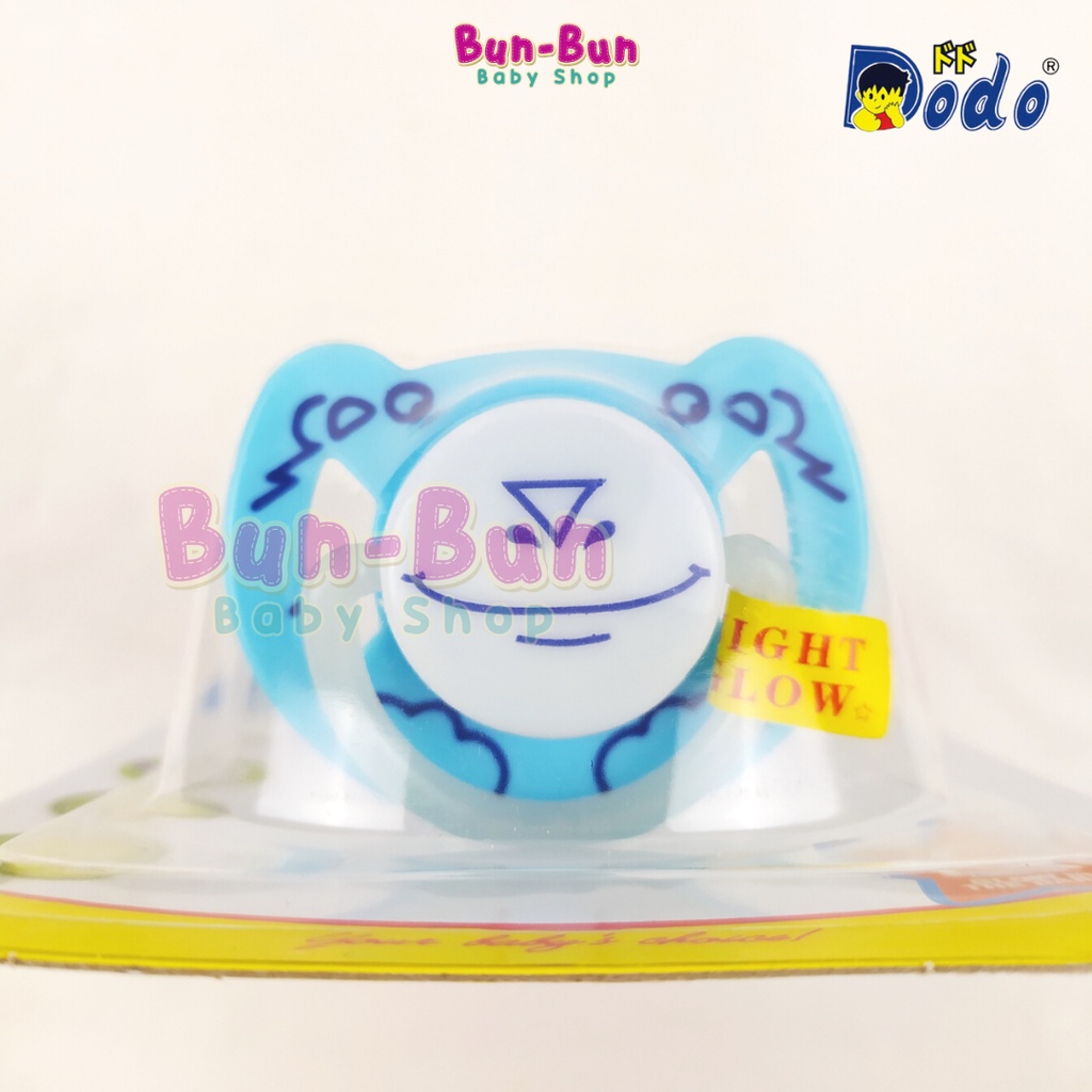 DODO Empeng Bayi Gepeng Glow In The Dark Dot Silikon Soother Nipple Silicone Baby New Born BPA FREE Laki Perempuan Perlengkapan Baru Lahir Peralatan Makan MPASI Newborn Bunbunbabyshop