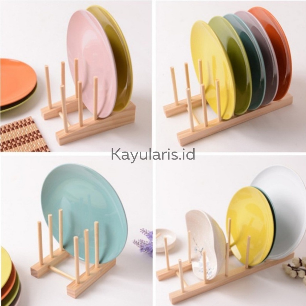 RAK KAYU DAPUR MINIMALIS TEMPAT PENYIMPANAN SERBAGUNA TATAKAN PIRING GELAS MEJA MAKAN RAK PIRING KAY