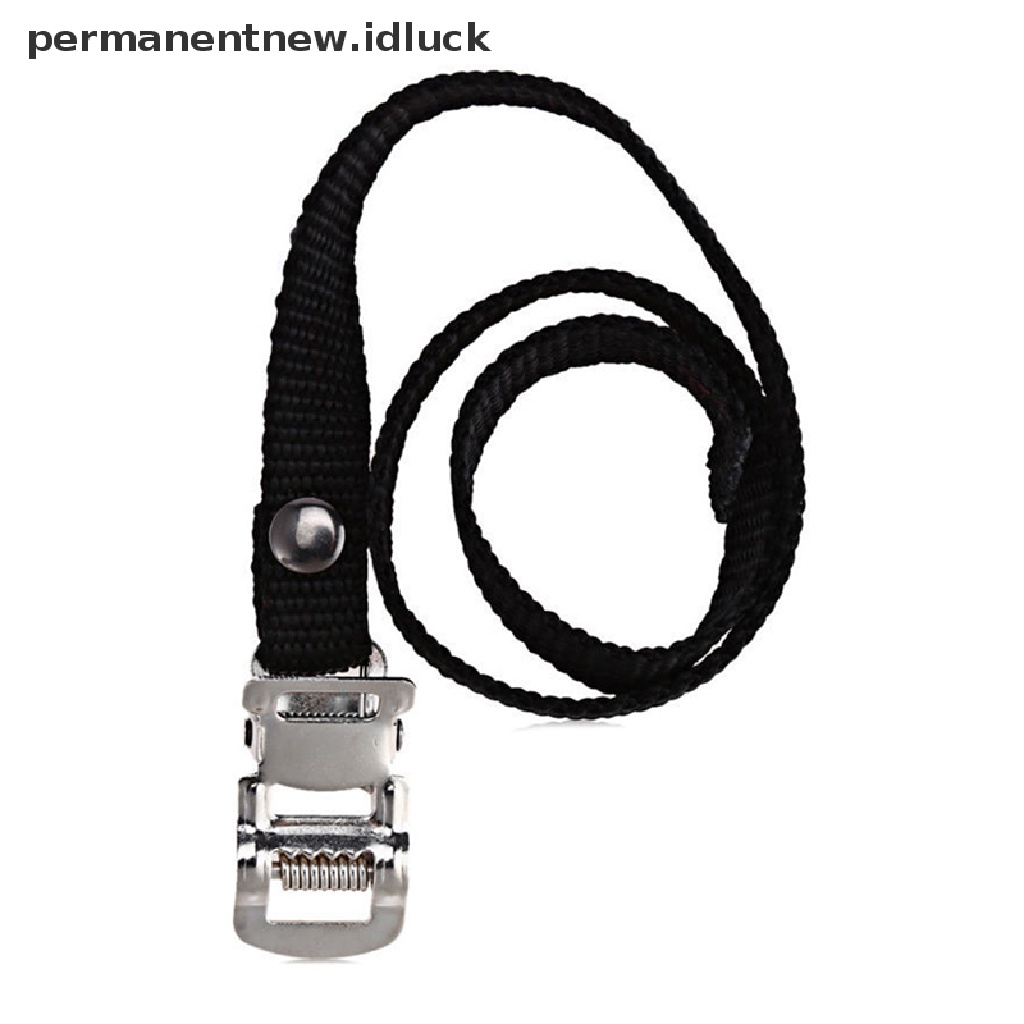 [luckypermanentnew] 1pc Tali Pedal Tali Kaki Sepeda Strap Sepeda, Toe Clip Strap, Hitam [ID]