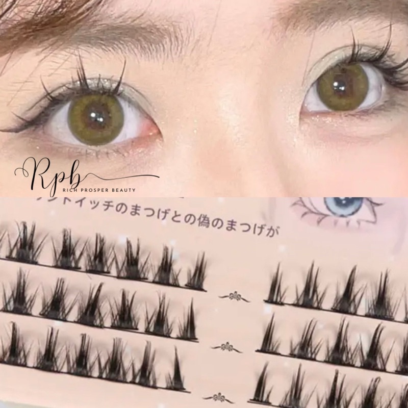 F185 - Manga Lashes Thick Little Devil False Eyelashes Bundles Single Cluster Segmented Natural Simulation Cos Eyelashes Eye Extension