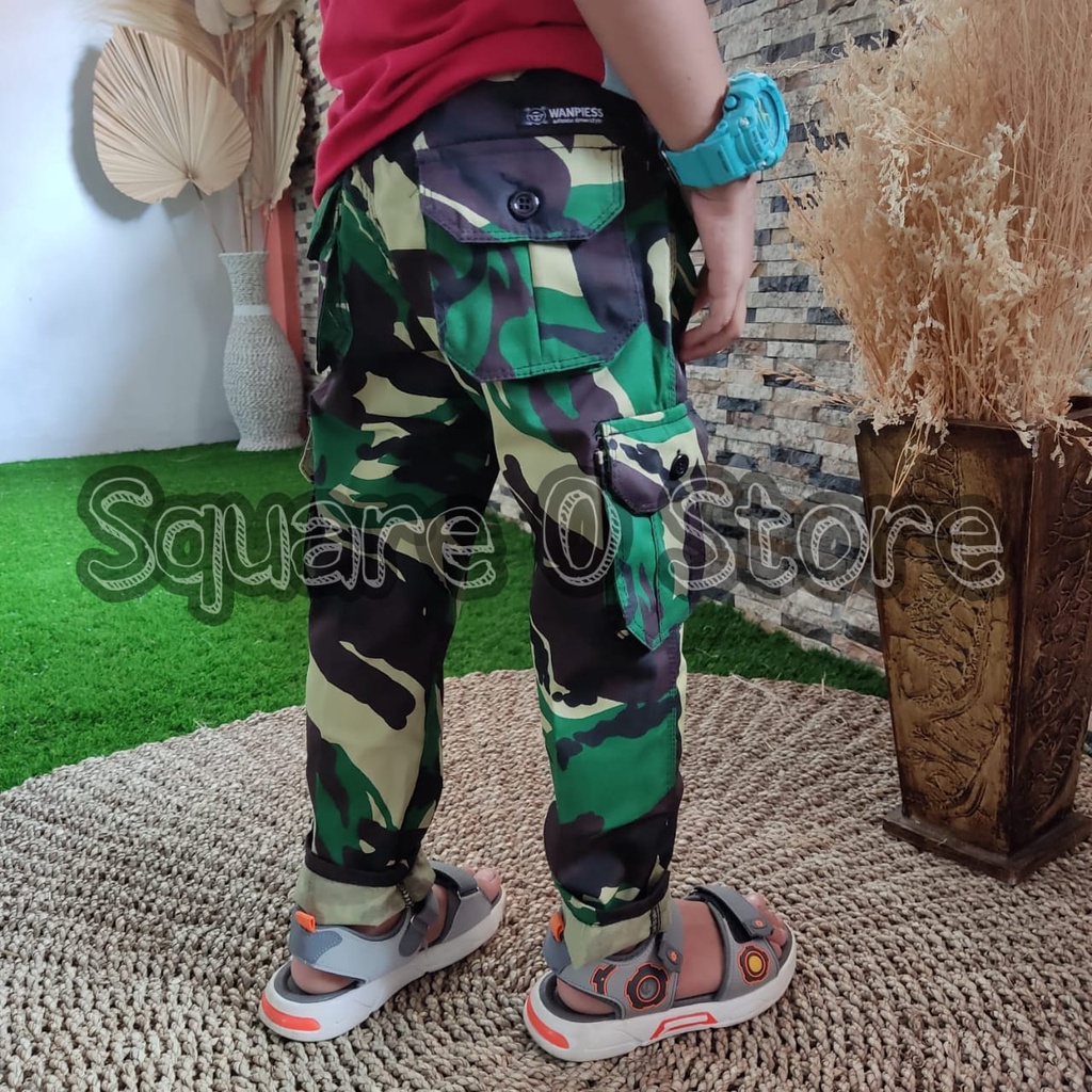 CELANA KARGO ANAK LORENG USIA 2-13 TAHUN BAHAN KAIN KATUN TR