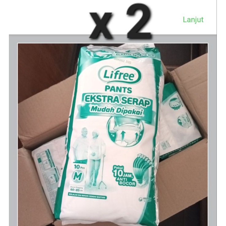 Lifree celana ekstra serap M20 / Lifree celana extra serap M 20 popok dewasa
