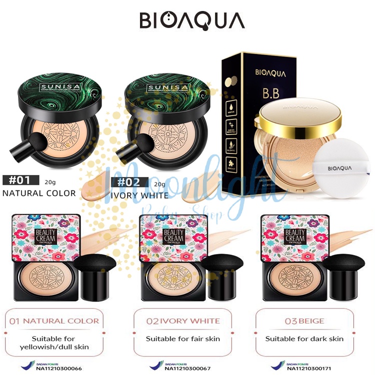 Jual BIOAQUA Cushion Sunisa BB Cushion Whitening Beauty Cream 20g
