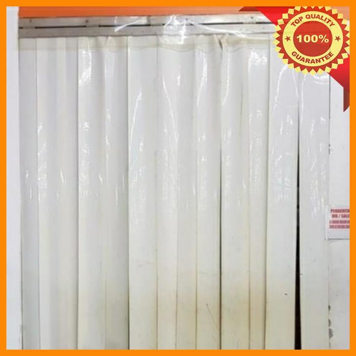 (MKD) Tirai Plastik Pvc Curtain Putih Susu 110cm x 210cm Gorden Pvc Curtain