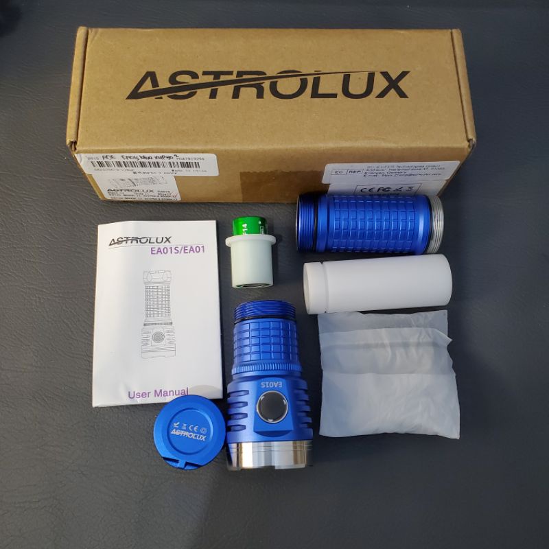 Original Astrolux EA01s XHP50.2 x 4 bonus baterai paket lengkap