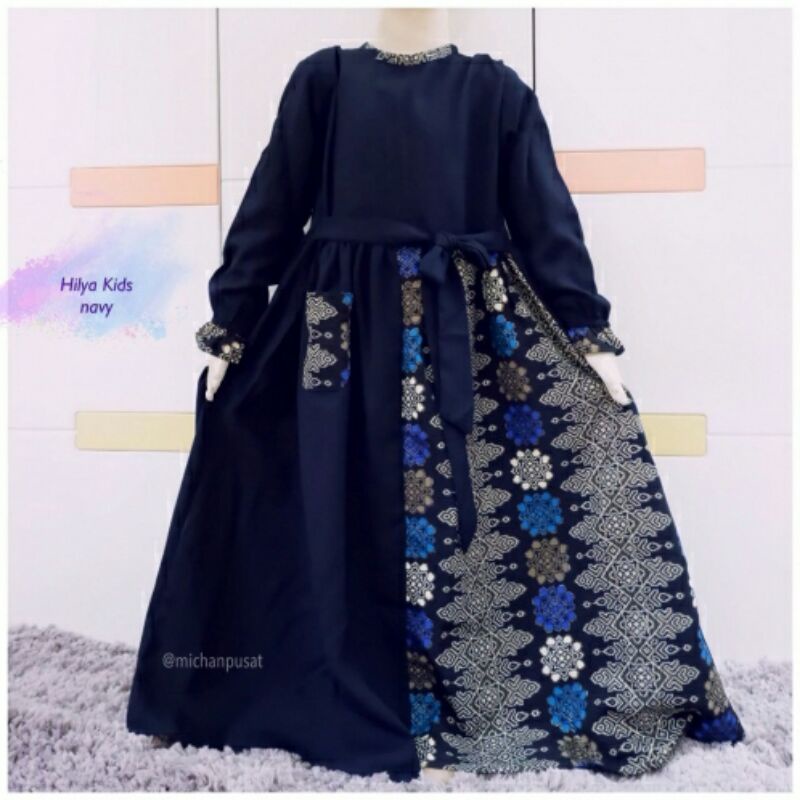 Sarimbit Batik Gamis Batik Ibu dan Anak Seragam Batik Keluarga Baju Batik Anak Gamis Batik Anak Gami