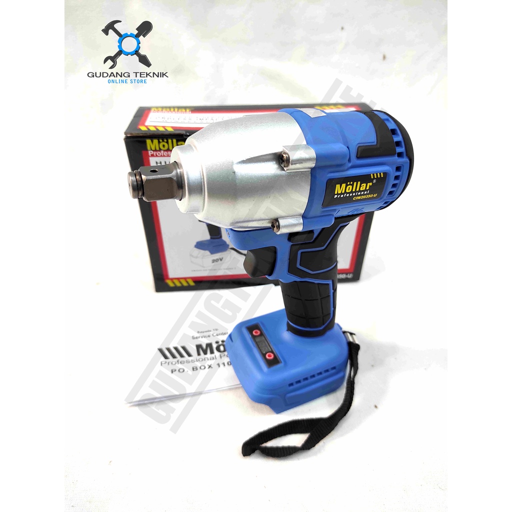 Impact Wrench CORDLESS MOLLAR CIW20350-U CIW20500-U UNIT ONLY TANPA BATERAI / Mesin Bor Pembuka Baut Baterai CIW 20350 20500 U - Impect Impek Wrench Batery MOLLAR